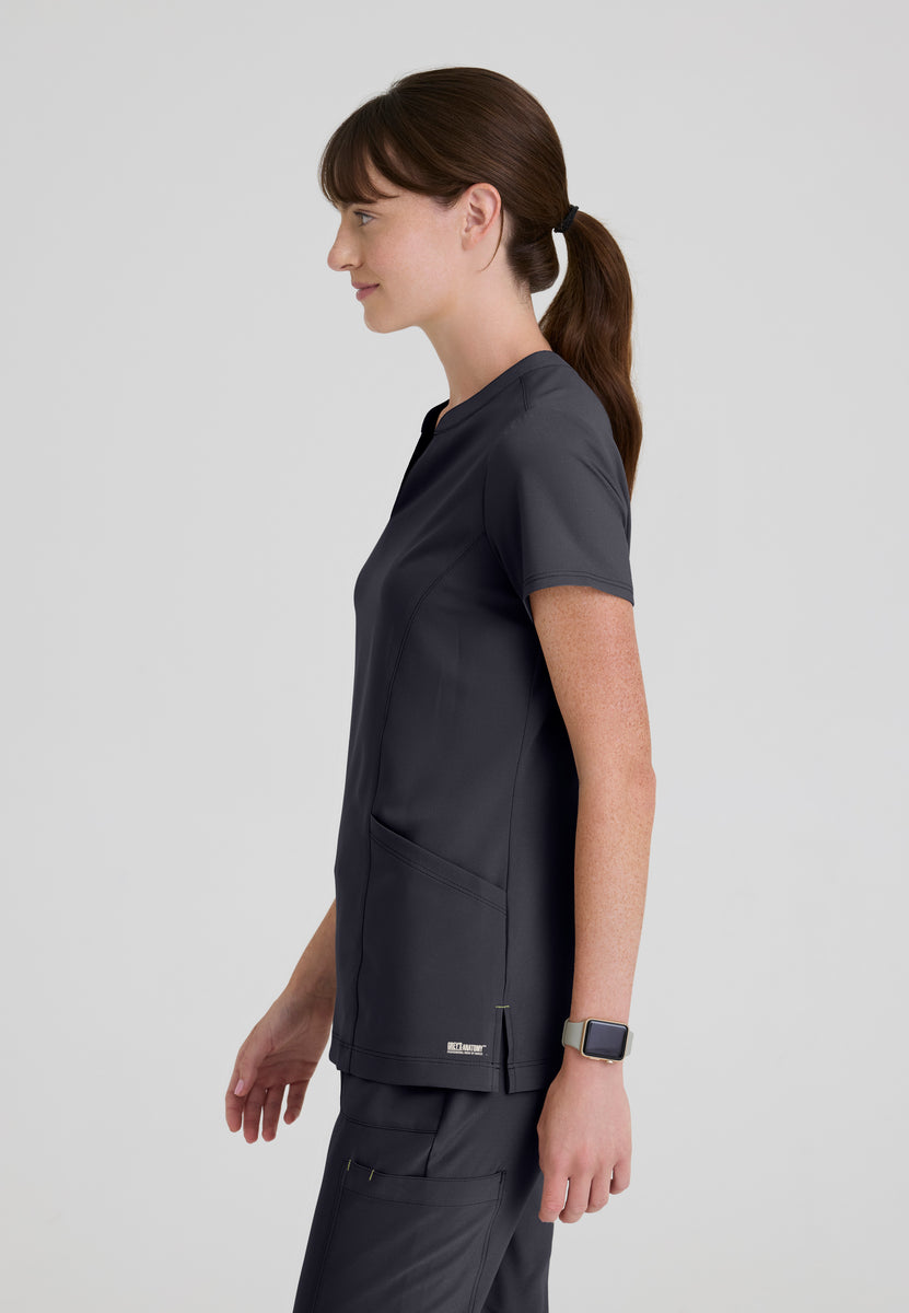 Sky 2-Pocket Banded Notched Neck Top – Barco
