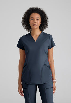 Define Contour Seam V-Neck Knit Top