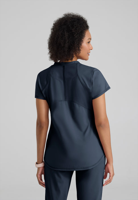 Define Knit Top - Steel - Grey's Anatomy™ by Barco Knit Stretch - 4