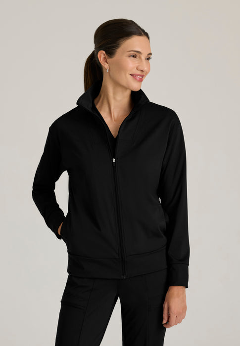 Ease Warm-Up Jacket - Black - Grey's Anatomy™ by Barco Knit Stretch - 1