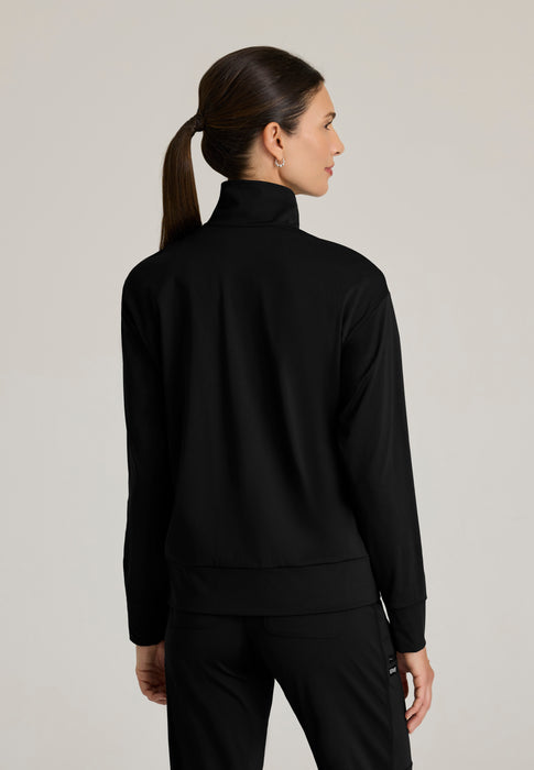 Ease Warm-Up Jacket - Black - Grey's Anatomy™ by Barco Knit Stretch - 4