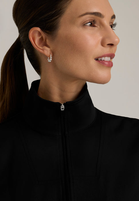 Ease Warm-Up Jacket - Black - Grey's Anatomy™ by Barco Knit Stretch - 5