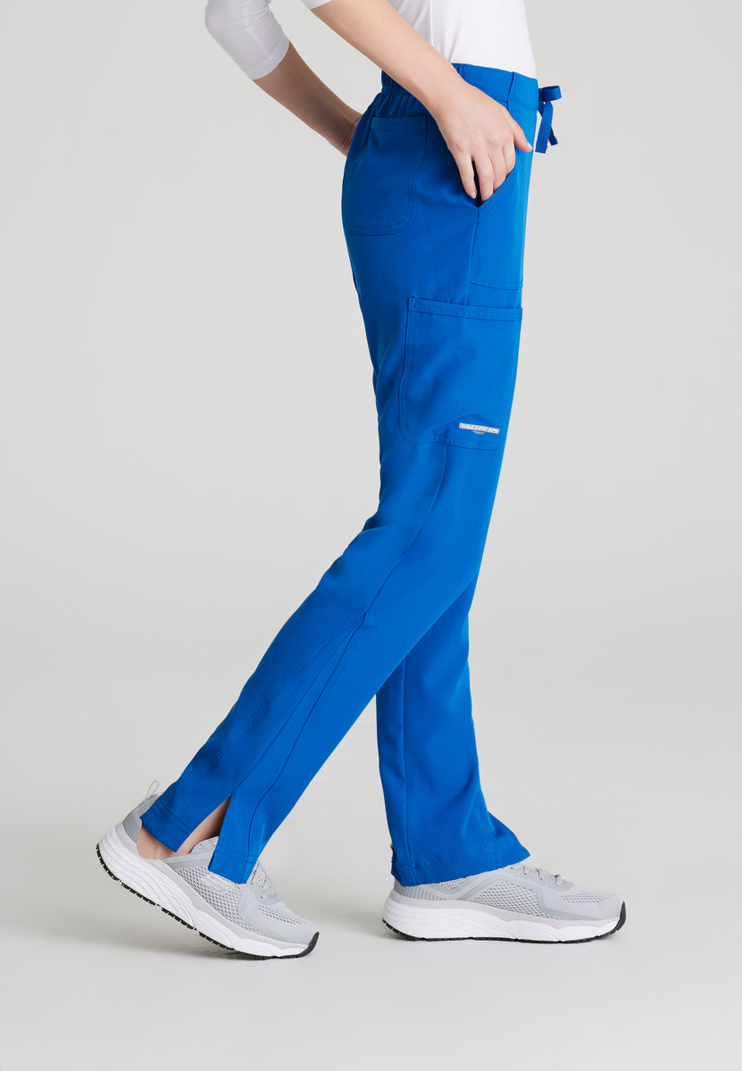 Skechers Scrubs Set Royal Blue Soft Stretch Elastic Waist Slimming Women’s  XS