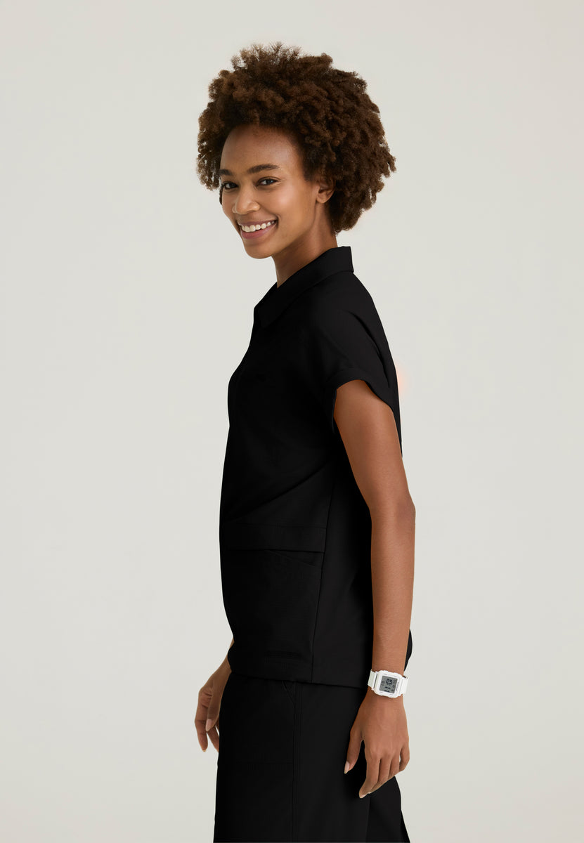 Charlie 3-Pocket Shirt Collar Dolman Sleeve Top – Barco