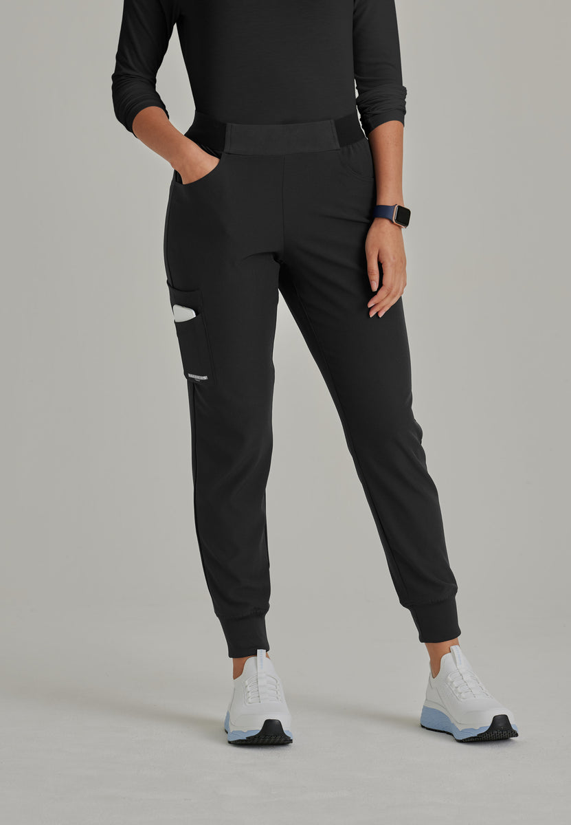 BARCO Skechers Vitality Electra Scrub Jogger for Women - Yoga Style Jogger  Mid-Rise 4-Way Stretch Women's Scrub Pant Large Black