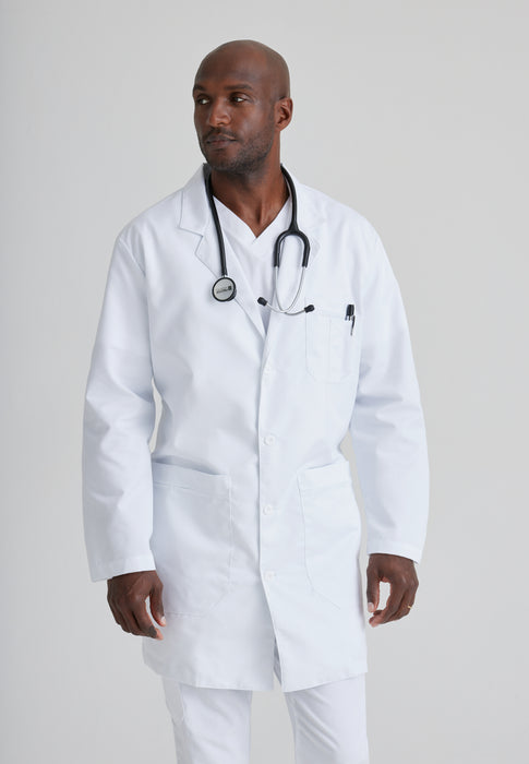 Noah Men's Lab Coat – Structured Shape, Durable Cotton Grey's