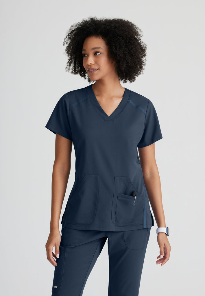 Grey's Anatomy scrubs women Small Top- Purple- Nurse Medical Shirt