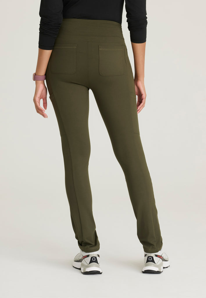 Back View of the Strive Legging in Olive from Barco One Performance Knit