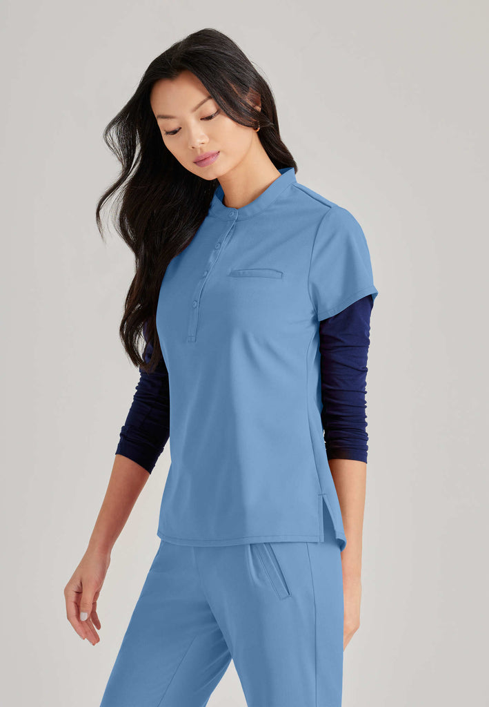 Barco Unify Mission Top | Women's 1 Pocket Collar Tuck In Scrub Top