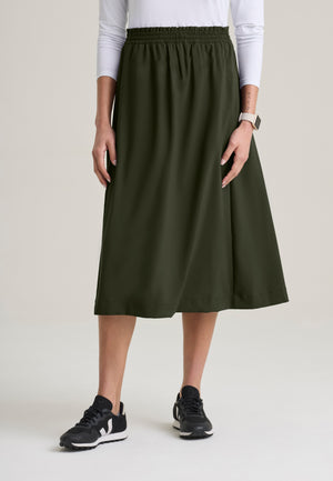 Terran Women's 3 Pocket Ruffle Waistband A-Line Skirt