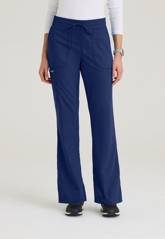 Erin 5 Pocket Rib Knit Waistband Fit & Flare Pant