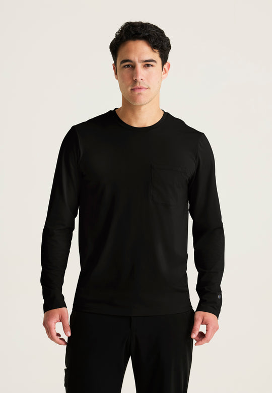 Arise Men's 1-Pocket Crew Neck Long Sleeve Tee