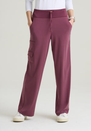 Aria Women's 6-Pocket Jersey Knit Waistband Wide Leg Pant