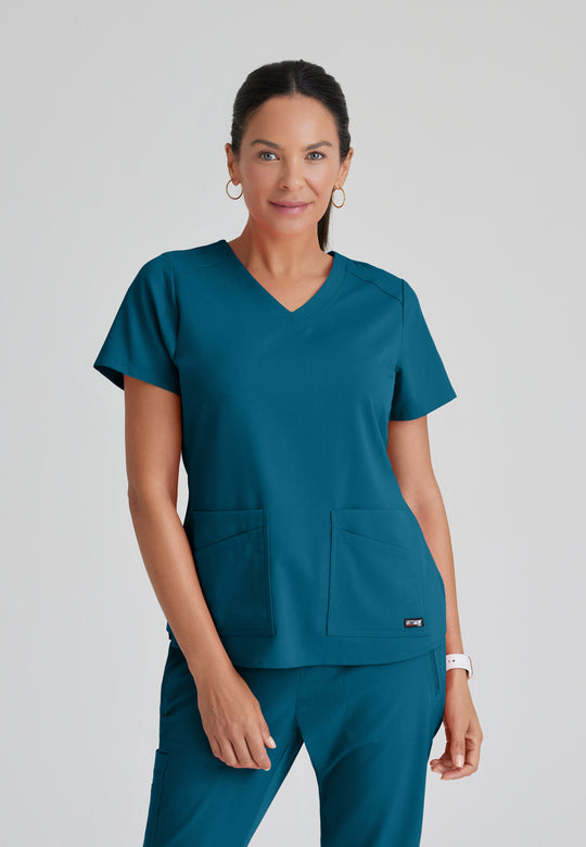 Emma 4-Pocket V-Neck Scrub Top