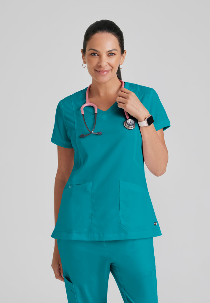 Grey's Anatomy Classic Kira Top | Women's V-Neck Scrub Top – Barco