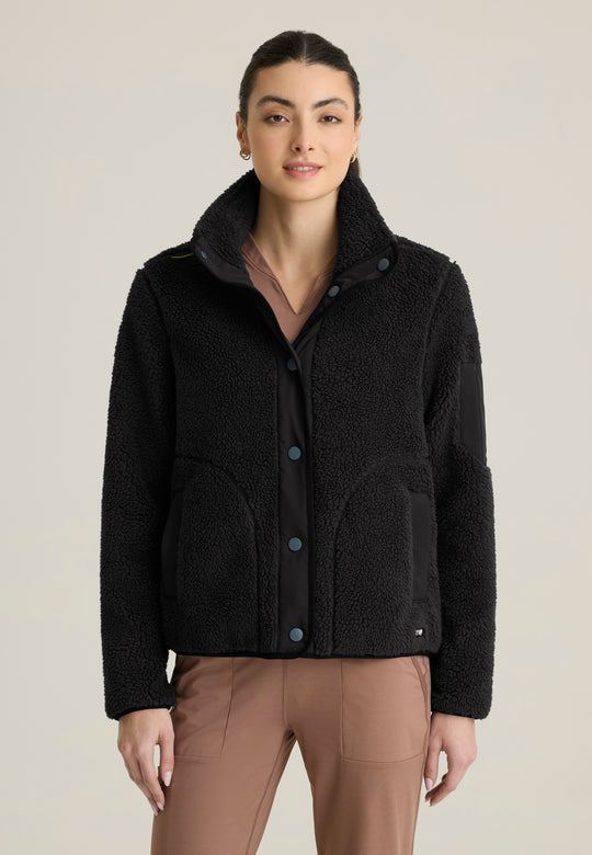 Carol Women's 5-Pocket Mock Neck Snap Front Jacket
