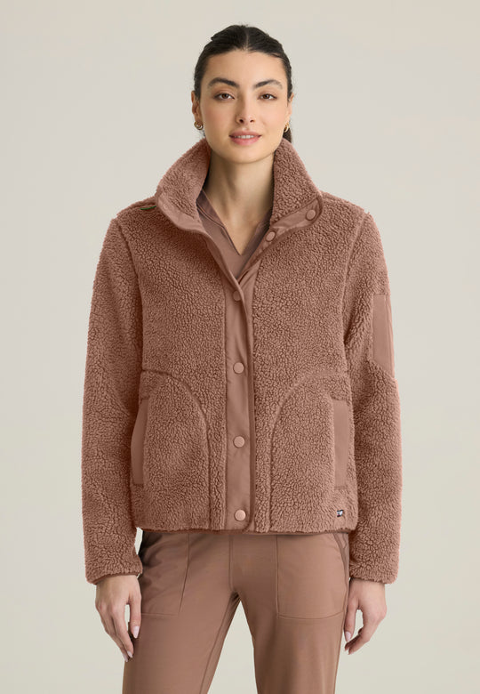 Carol Women's 5-Pocket Mock Neck Snap Front Jacket