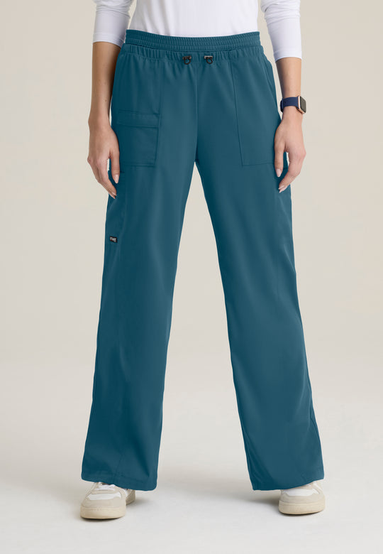 Nina Women's 7-Pocket Layered Waistband Wide Leg Pant