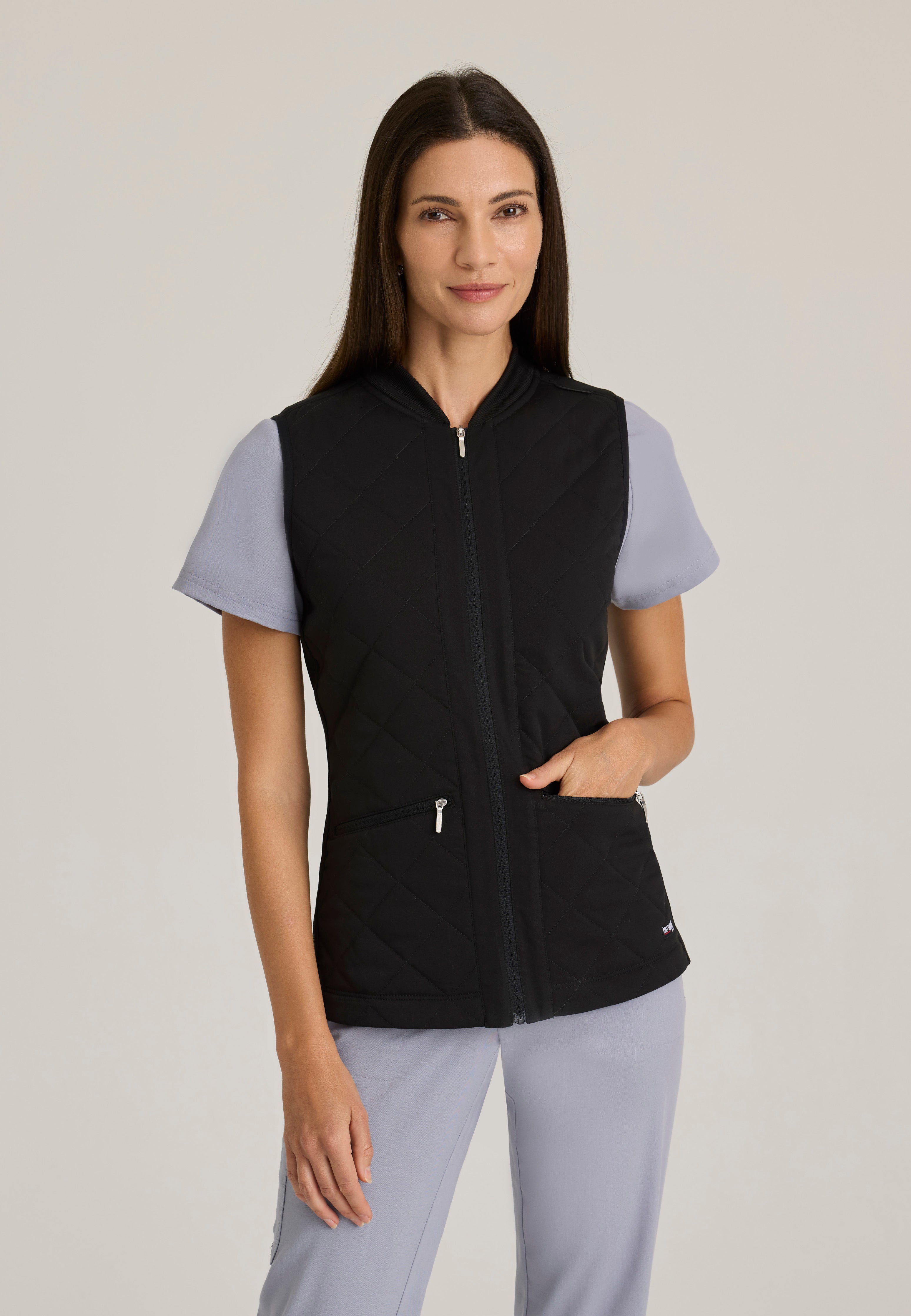 Cristina Vest – Zip Front Layering Scrub Vest | Grey's