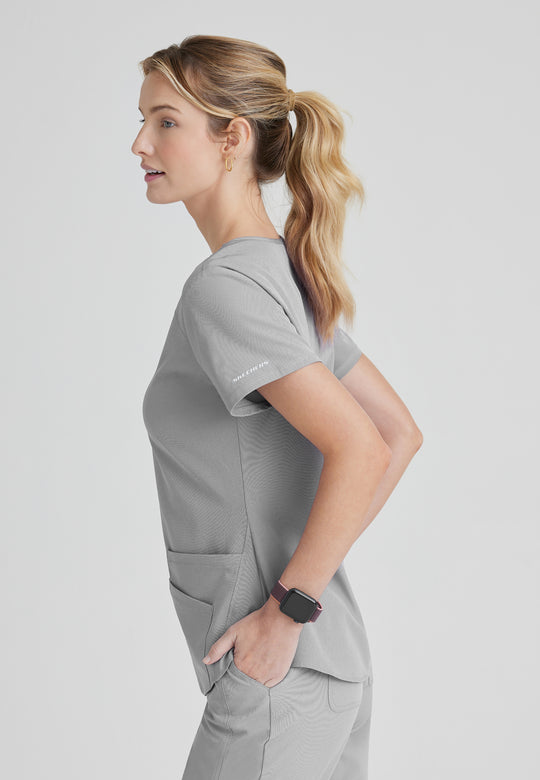 Breeze 3-Pocket Curved V-Neck Scrub Top