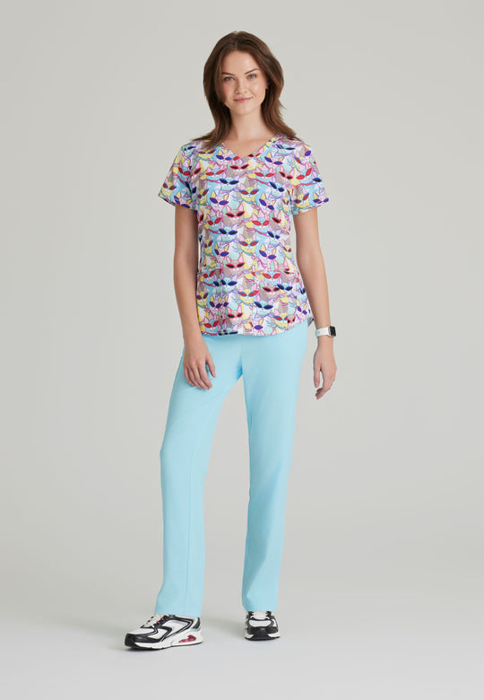 Essence V-Neck Animal Print Top - Sale