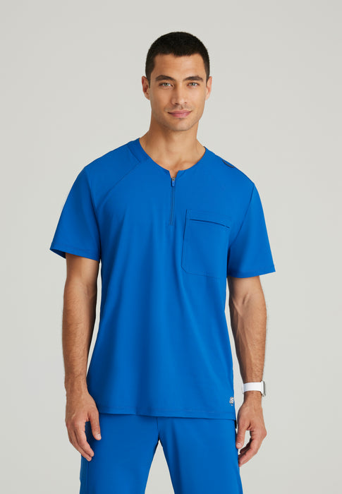 Flex Single Pocket Curved Neck Scrub Top – Barco