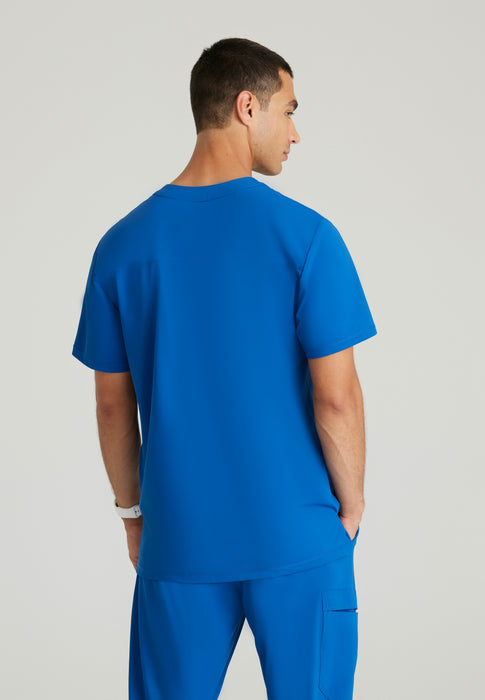 Flex Single Pocket Curved Neck Scrub Top – Barco