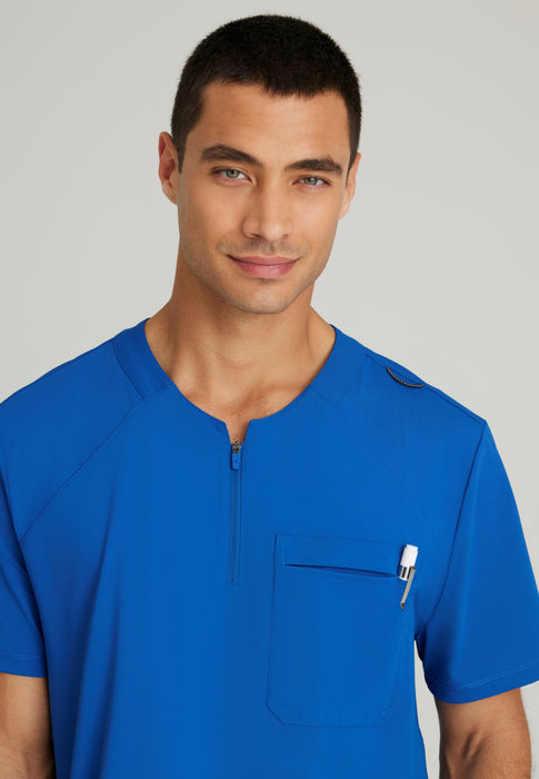 Flex Single Pocket Curved Neck Scrub Top – Barco