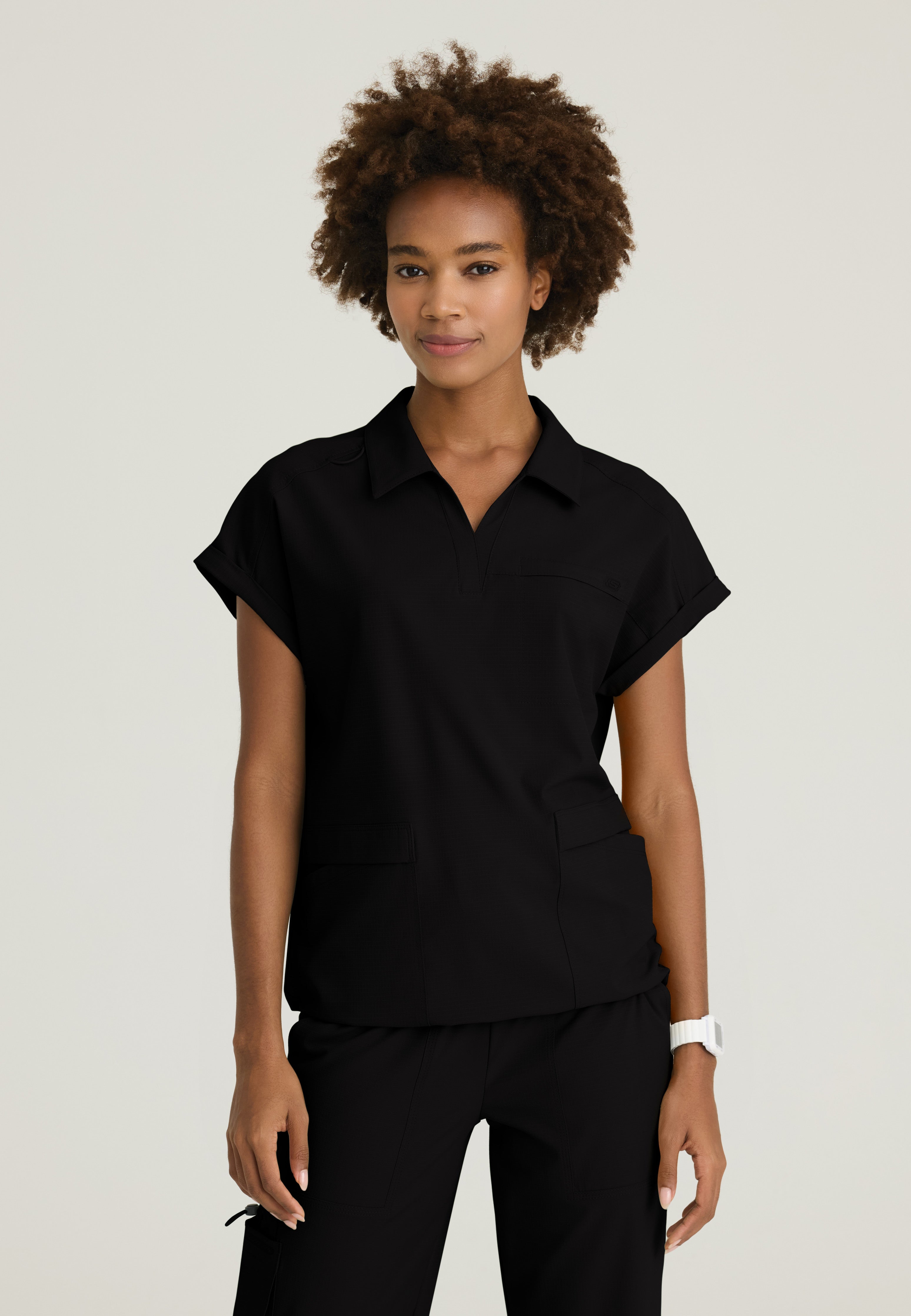 Charlie 3-Pocket Shirt Collar Dolman Sleeve Top – Barco