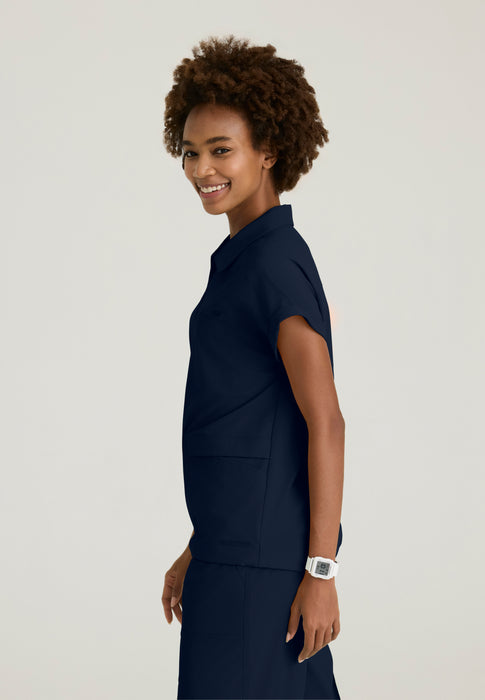 チュニック double scallop docking half sleeve tunic Melody 3-Pocket Dolman Top | Scrubs & Beyond