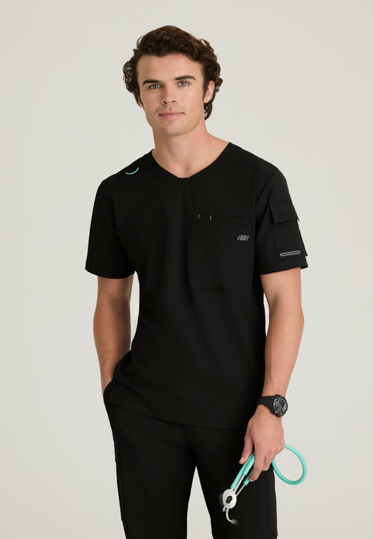 Station 3-Pocket Round Neck High-Low Hem Top