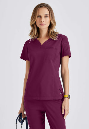 Capri 2-Pocket Hourglass V-Neck Scrub Top