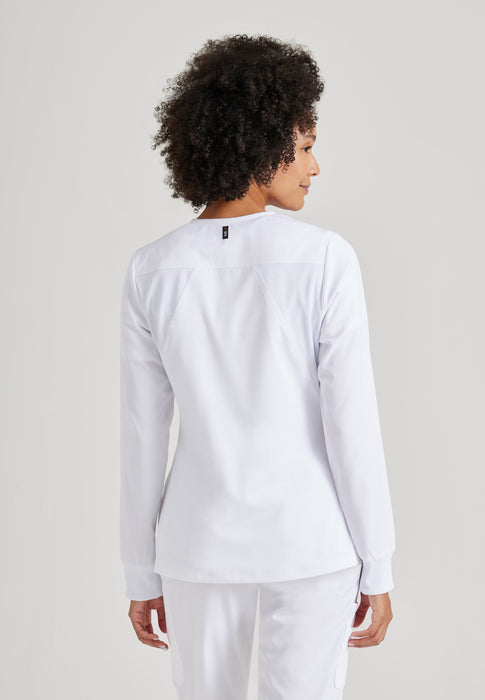 White hot sale scrub jacket