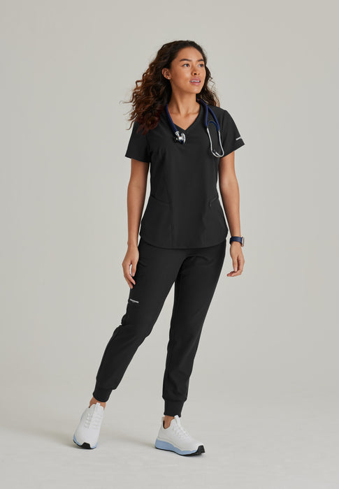 BARCO Skechers Vitality Women's Electra Rib Mitered V-Neck Scrub Top,  Black, X-Large : : Clothing, Shoes & Accessories